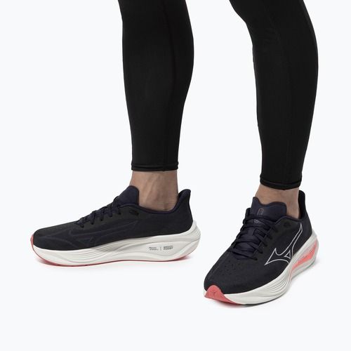 Mizuno Neo Cosmo Herren Laufschuhe Bariton Blau/Schneeweiß/Striking Coral