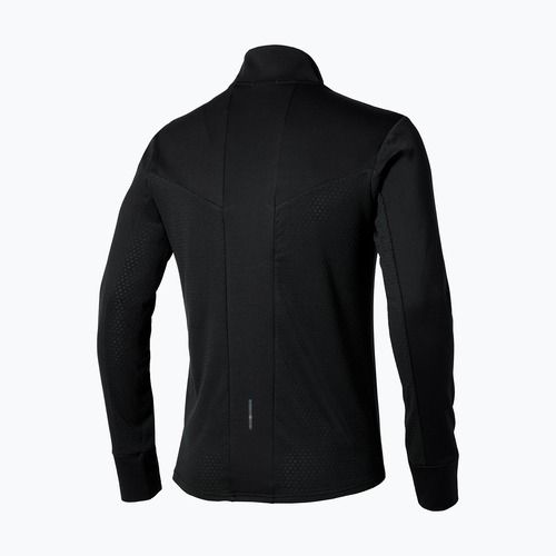 Herren Mizuno Active Warm Half Zip Lauf-Longsleeve schwarz