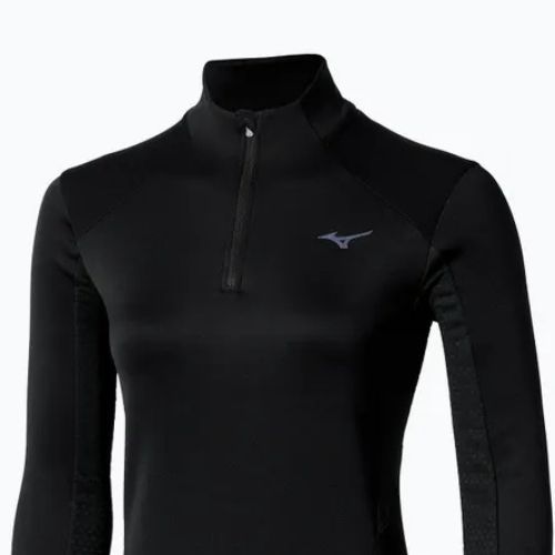 Damen Laufsweatshirt Mizuno Active Warm Half Zip schwarz