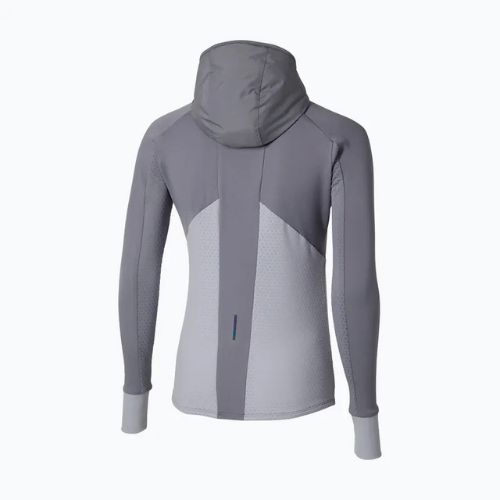 Women's Mizuno Active Warm Hybrid Full Zip Hooded quicksilver Laufjacke