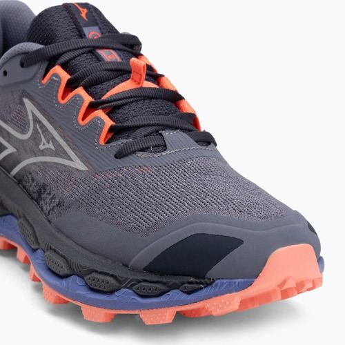 Damen Laufschuhe Mizuno Wave Mujin 11 blau granit/silber/striking coral