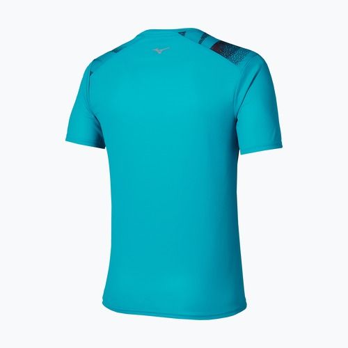 Herren Mizuno Core Graphic Tee capri breeze Laufshirt