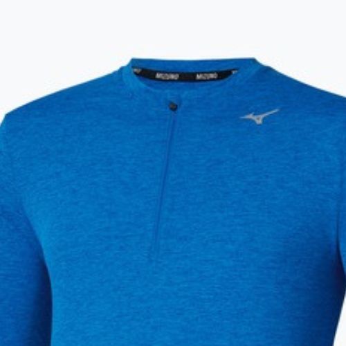 Herren Laufsport Langarm Mizuno Core Impulse Half Zip Tee princess blue