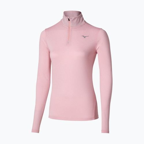 Damen Laufsweatshirt Mizuno Core Impulse Half Zip Tee gebleicht mauve