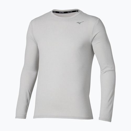 Herren Mizuno Core Impulse Tee Dampf Silber laufen Longsleeve