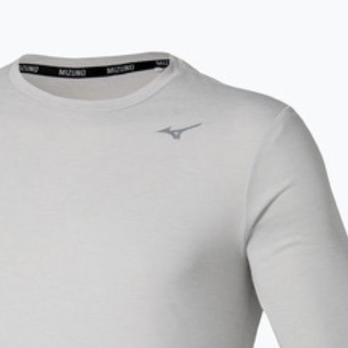Herren Mizuno Core Impulse Tee Dampf Silber laufen Longsleeve