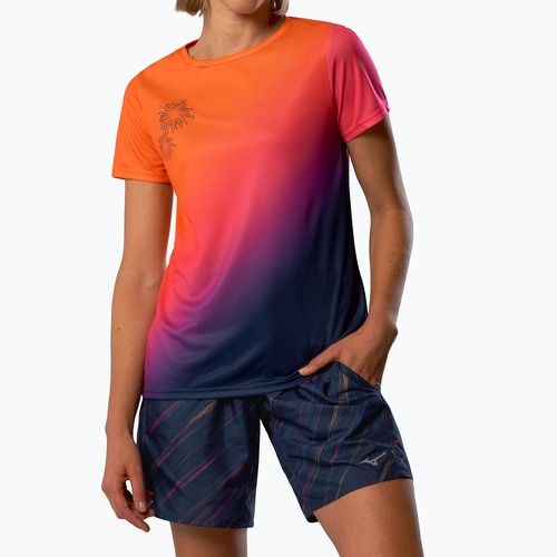 Damen Laufshirt Mizuno Summer Pack QD Tee yuuyake