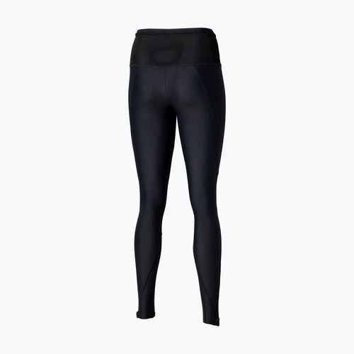 Damen Laufleggings Mizuno Trail Multipocket Long schwarz