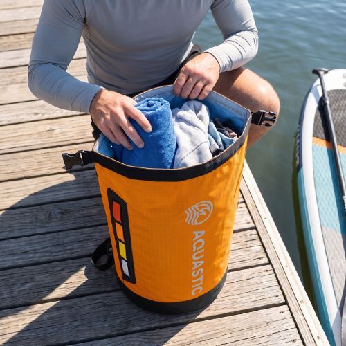 Wasserdichter Packsack AQUASTIC Dry Bag 20 l Nylon/TPU Orange