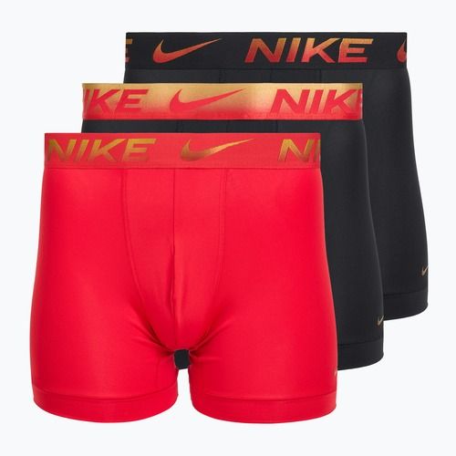 Herren Boxershorts Nike Dri-Fit Essential Micro Boxer Brief 3 Paar university rot/schwarz/schwarz metallic grdient wb