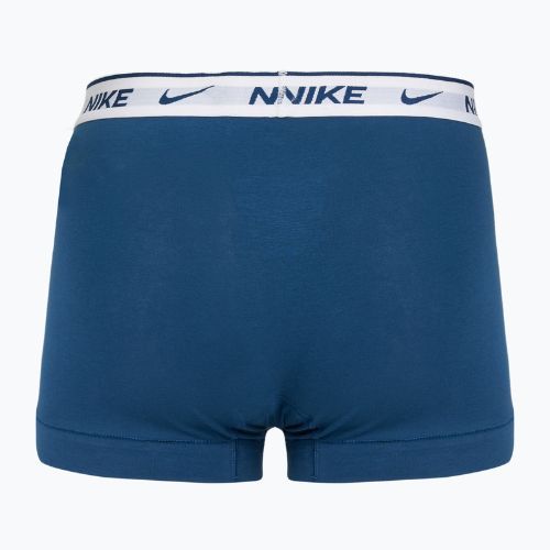 Herren Boxershorts Nike Everyday Cotton Stretch Trunk 3 Paar helles Armeeblau/blaue Kraft/weißer Bund