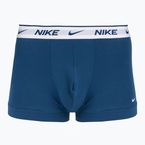 Herren Boxershorts Nike Everyday Cotton Stretch Trunk 3 Paar helles Armeeblau/blaue Kraft/weißer Bund