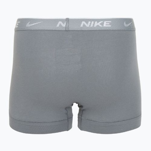 Herren Boxershorts Nike Everyday Cotton Stretch Trunk 3 Paar schwarz/iron game/cool grey Hochglanz texturiert wb