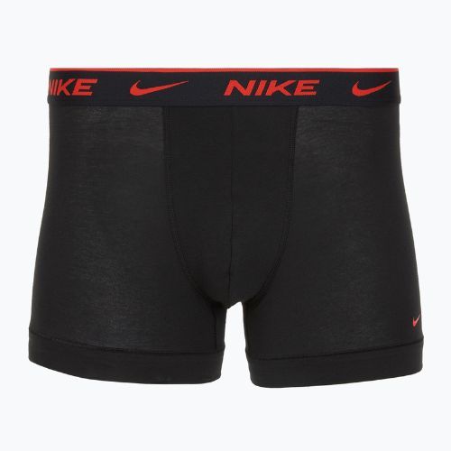Herren Boxershorts Nike Everyday Cotton Stretch Trunk 3 Paar schwarz lig crim/des och/deep night Logo-Bund