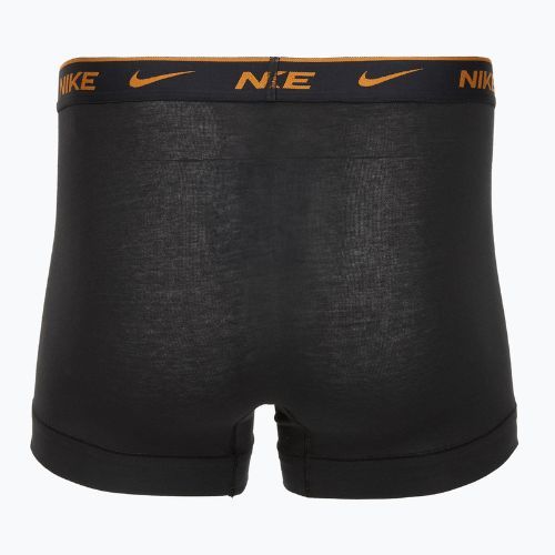 Herren Boxershorts Nike Everyday Cotton Stretch Trunk 3 Paar schwarz lig crim/des och/deep night Logo-Bund