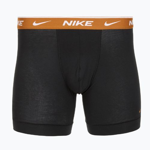 Herren Nike Everyday Cotton Stretch Boxershorts 3 Paar schwarz light crimsn/desrt ocker/schwarzer Bund