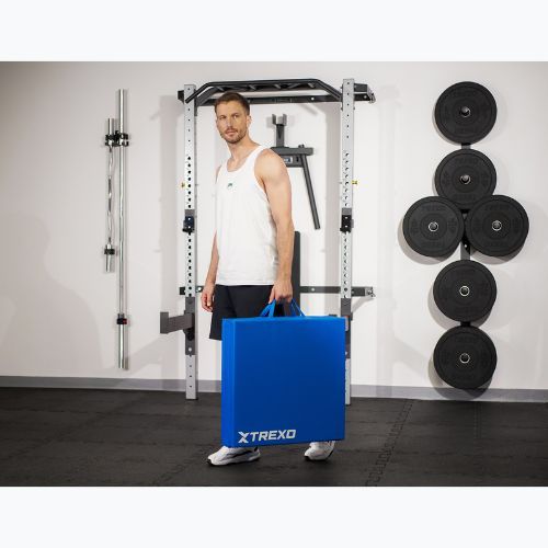 TREXO Faltbare Gymnastikmatratze 180 x 60 x 5 cm blau