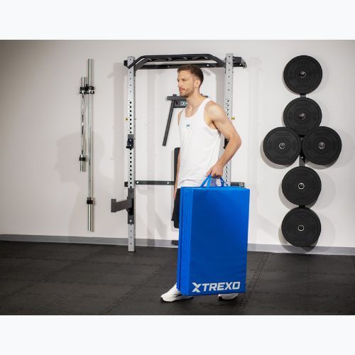 TREXO Faltbare Gymnastikmatratze 195 x 80 x 5 cm blau