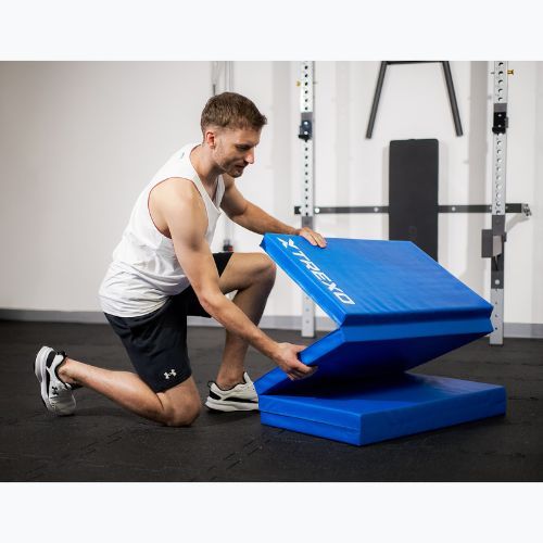 TREXO Faltbare Gymnastikmatratze 195 x 80 x 5 cm blau
