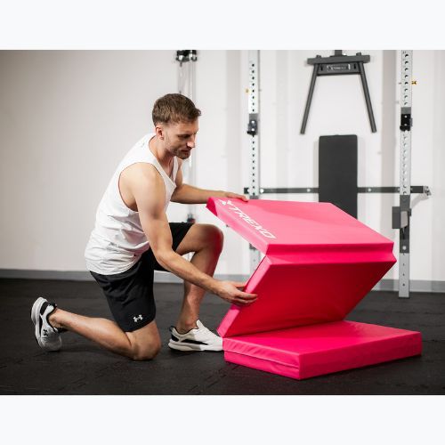 TREXO Faltbare Gymnastikmatratze 195 x 80 x 5 cm rosa