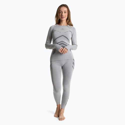 Damen Thermo-Sweatshirt KADVA ALPINESTEP BAMBOO THERMO LIGHT PLUS nahtlos grau