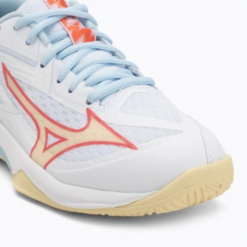 Damen Volleyball Schuhe Mizuno Thunder Blade Z weiß/calypso coral/pale banana