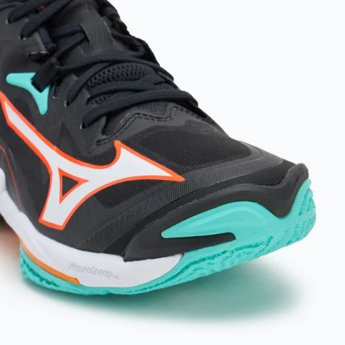 Mizuno Wave Lightning Z8 Volleyballschuhe schwarz/tangelo/eisgrün