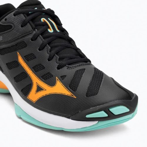 Mizuno Wave Voltage 2 Volleyballschuhe schwarz/tangelo/eisgrün