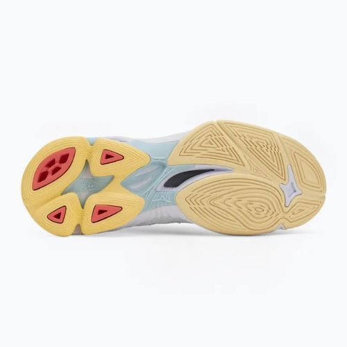 Damen Volleyballschuhe Mizuno Wave Voltage 2 Mid weiß/calypso coral/pale banana