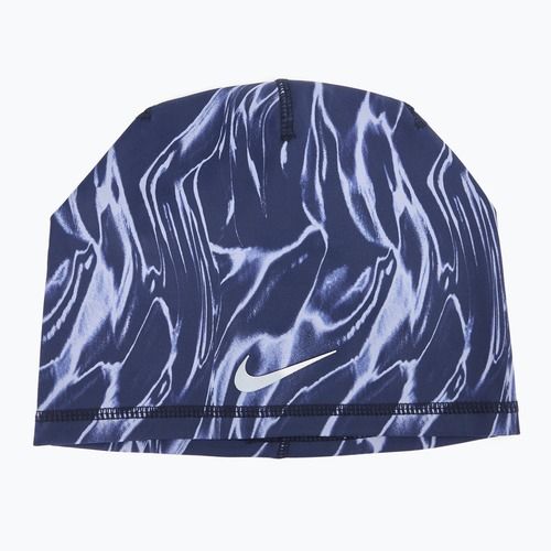 Nike Dri-Fit Peak Uncuffed Beanie Bedruckt blau ungültig/silbern