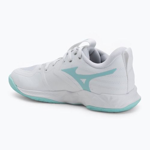 Damen Volleyballschuhe Mizuno Wave Momentum Pro weiß/blau tint