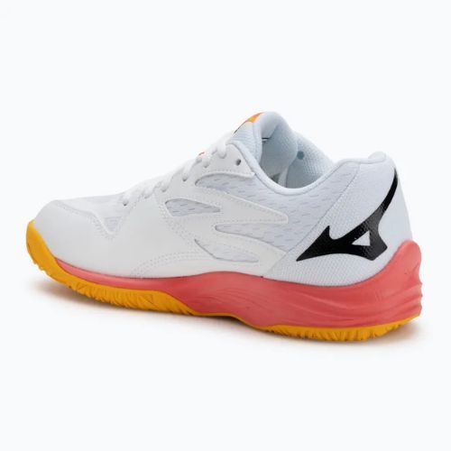 Kinder-Volleyballschuhe Mizuno Lightning Star Z7 weiß/feuriges Koralle 2/Zitrus