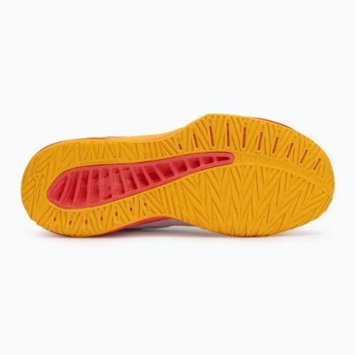 Kinder-Volleyballschuhe Mizuno Lightning Star Z7 weiß/feuriges Koralle 2/Zitrus