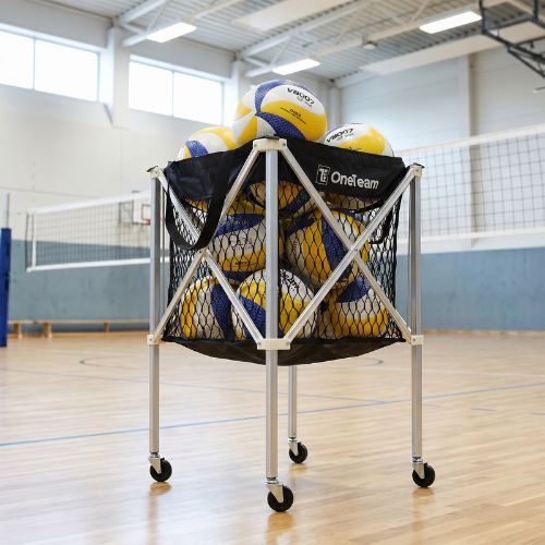 Ballwagen für Volleybälle OneTeam Black slot