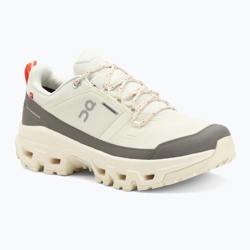 Herren Wanderschuhe On Cloudrock Low Waterproof elfenbein/elfenbein