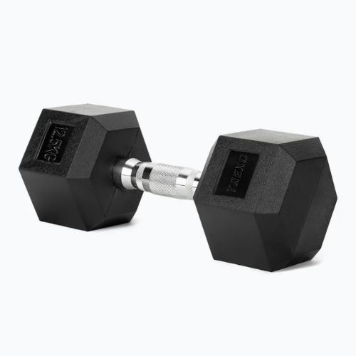 Set TREXO Hantelbank Storage + Hex-Hanteln schwarz