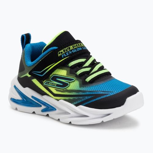 Kinderschuhe SKECHERS Flex-Glow Ultra schwarz/blau/lime