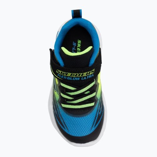 Kinderschuhe SKECHERS Flex-Glow Ultra schwarz/blau/lime