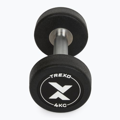 Gummierte Gusseisenhantel XTREXO Pro 4 kg black