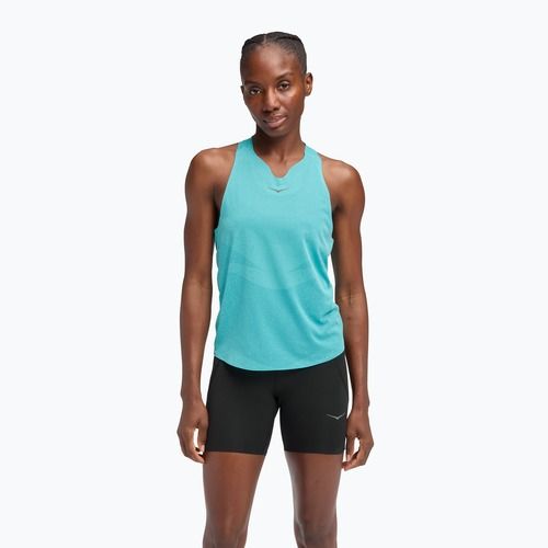 Damen-Laufshirt HOKA Race Day Singlet himmelblau