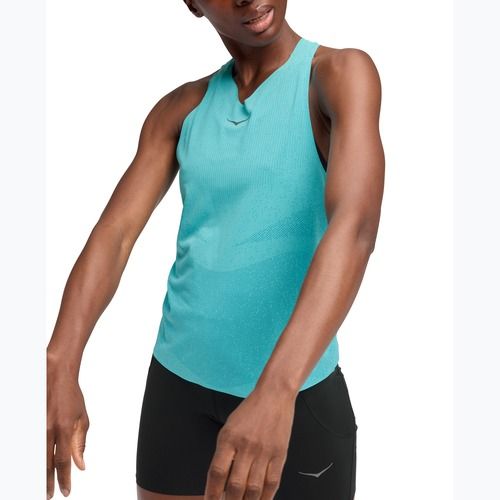 Damen-Laufshirt HOKA Race Day Singlet himmelblau