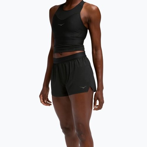 Damen Laufshorts HOKA Race Day Split schwarz
