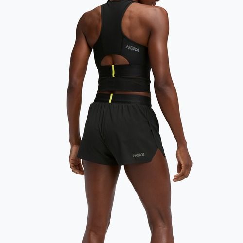 Damen Laufshorts HOKA Race Day Split schwarz