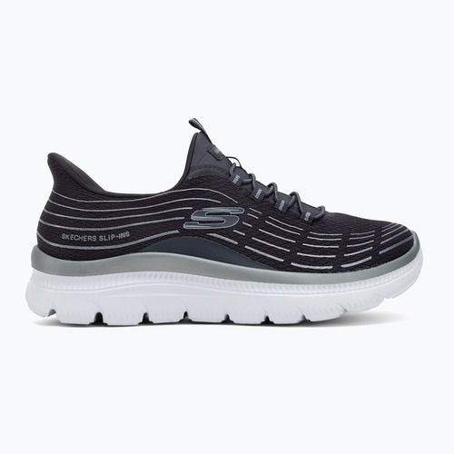Damen Schuhe SKECHERS Summits Plus Soft Luster charcoal/silver