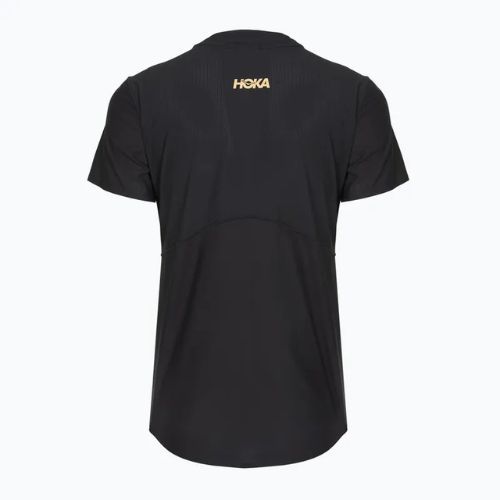 Damen-Laufshirt HOKA Airolite 2.0 schwarz/gold