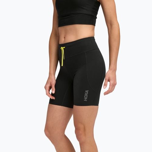 Damen Laufleggings HOKA Skybreeze Half schwarz