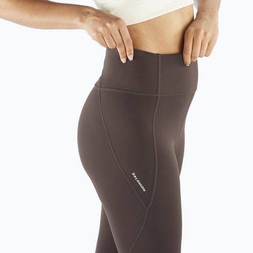 Damen Laufleggings Salomon SHAKEout Bliss 25" coffee bean