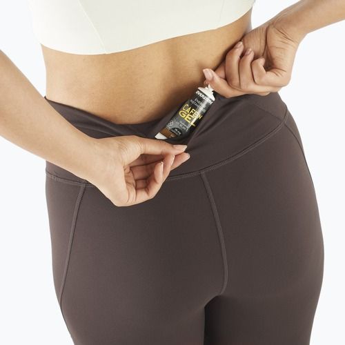 Damen Laufleggings Salomon SHAKEout Bliss 25" coffee bean