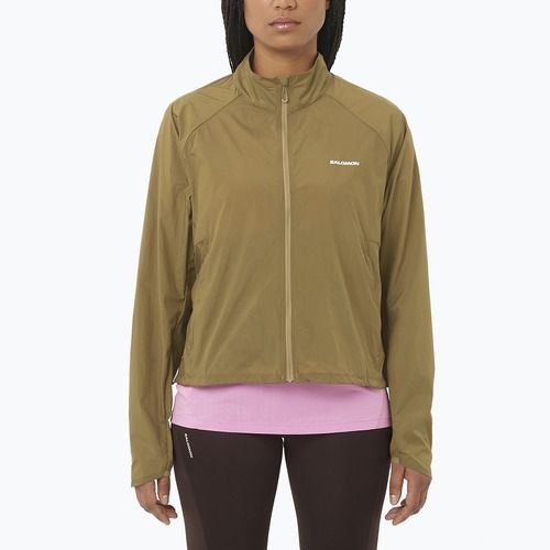Damen-Laufjacke Salomon Shakeout Fly brilliant olive
