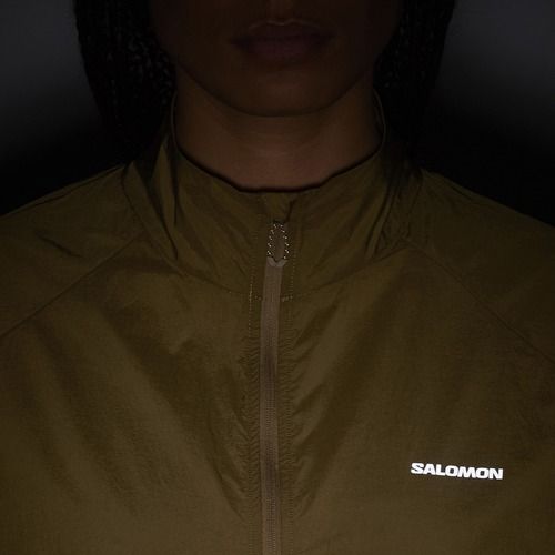Damen-Laufjacke Salomon Shakeout Fly brilliant olive